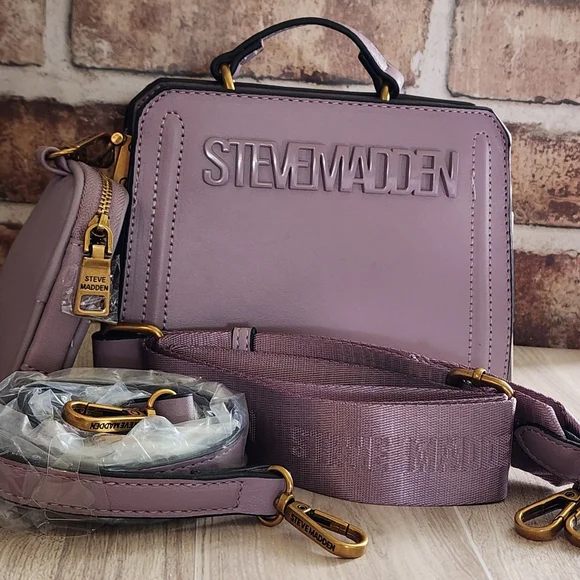 Steve Madden Bevelyn Purse Crossbody Plum Brand New With Tags - Picture 12 of 17